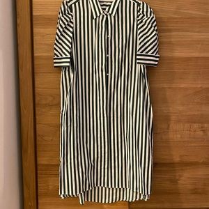Green & White Striped Zara Dress • Size L